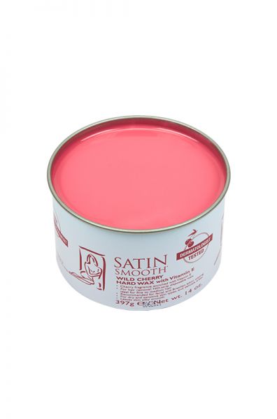SATIN SMOOTH WILD CHERRY HARD WAX WITH VITAMIN E, 14 OZ.