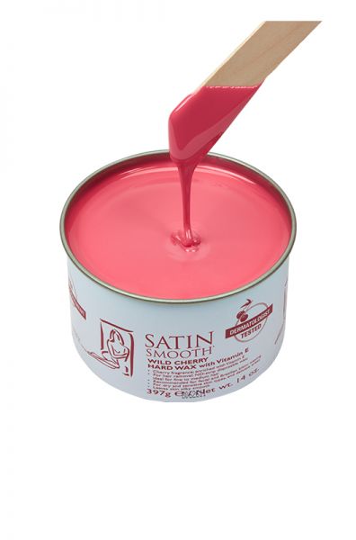 SATIN SMOOTH WILD CHERRY HARD WAX WITH VITAMIN E, 14 OZ.