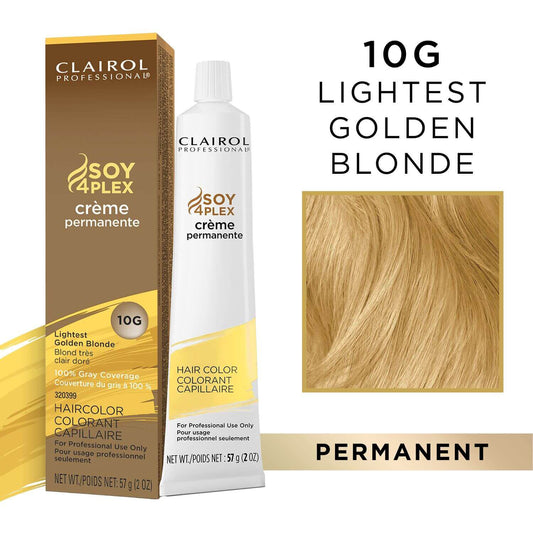 Clairol Professional Creme Permanente - 10G Lightest Golden Blonde / 2 oz.