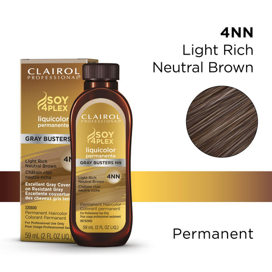 Clairol Professional Liquicolor Permanente Hair Color 4NN Light Rich Neutral Brown