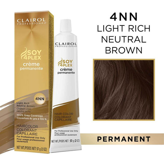 Clairol Professional Soy4Plex Creme Permanente Hair Color 4GN-Light Golden Neutral Brown