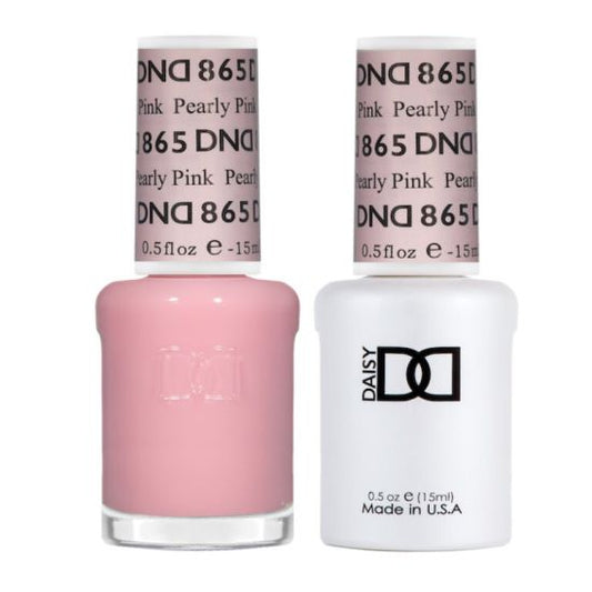 DND 865 gel and lacquer Pearly Pink