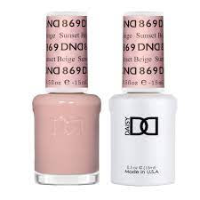 DND 869 gel and lacquer Sunset beige