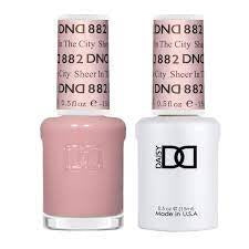 DND 882 gel and lacquer- Sheer in The City