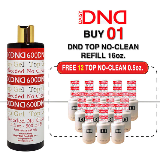 DND Top Coat No Cleanse 600 16oz | 500ml get 12 free