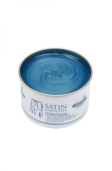 SATIN SMOOTH TITANIUM BLUE THIN FILM HARD WAX, 14 OZ.