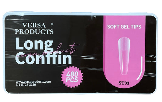 Versa Soft Gel Tips= Long Coffin