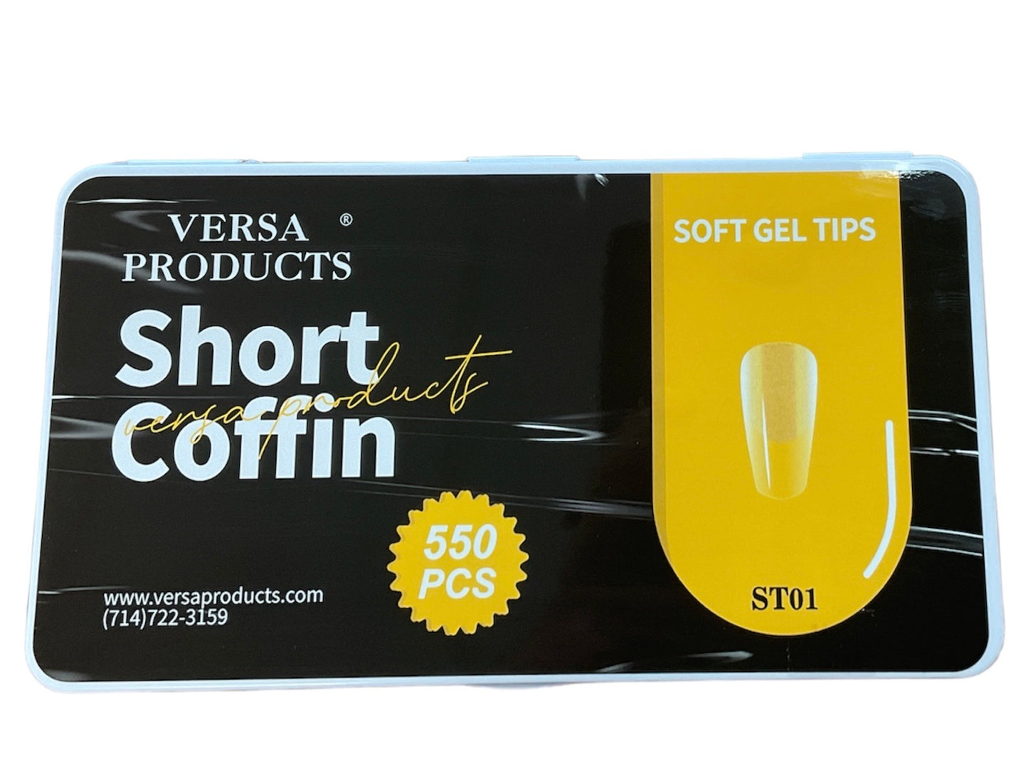 Versa Soft Gel Tips-Short Coffin